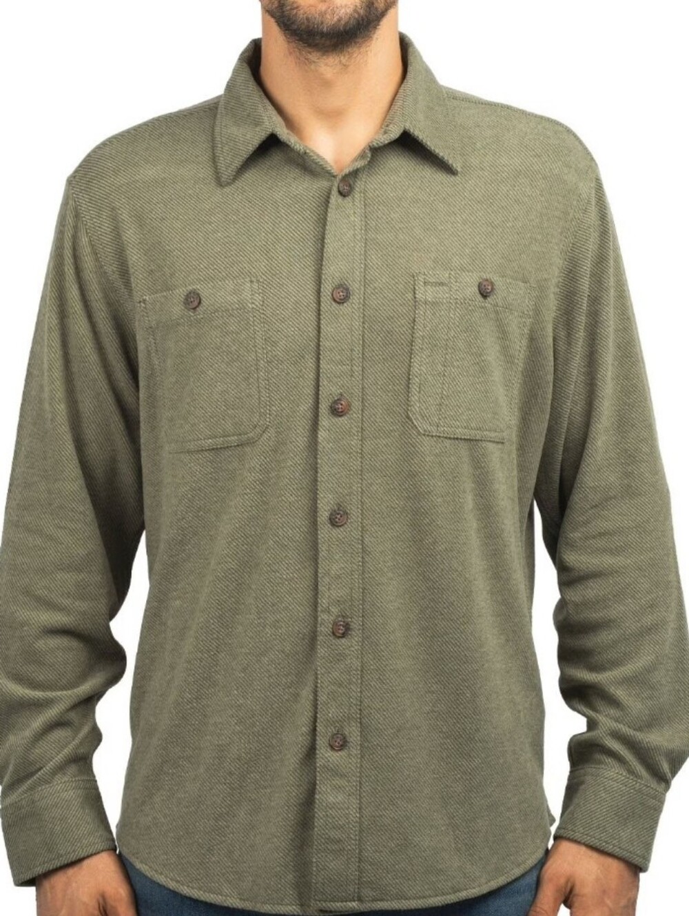 Jachs Olive Green Button-Up Shirt